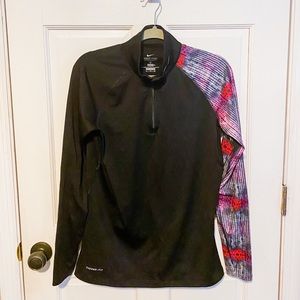 Nike half-zip // Thermafit // Black&Red // XL